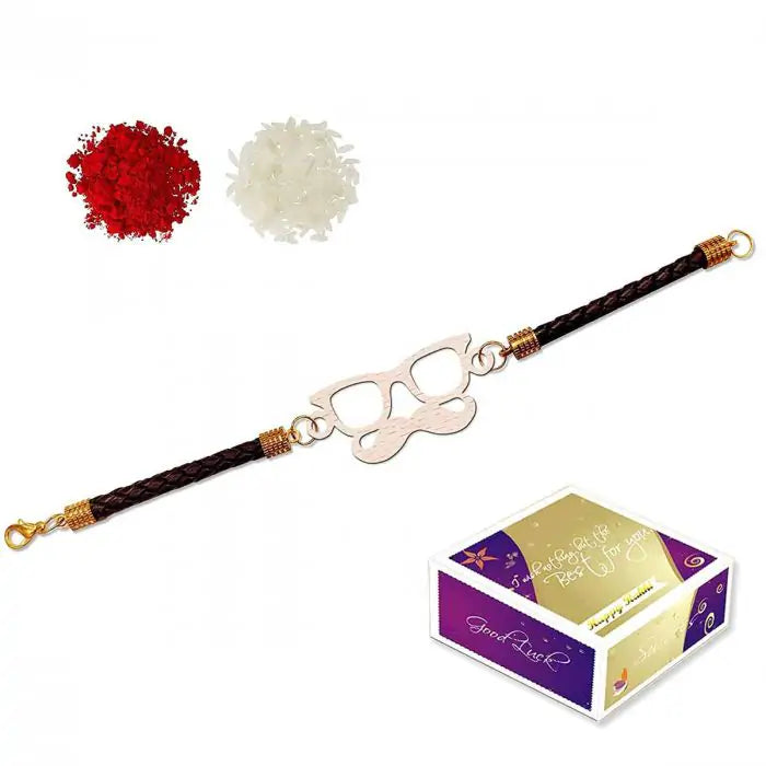 Mooch and Specs Designer Bracelet Rakhi for Big Brother with Roli Chawal-2