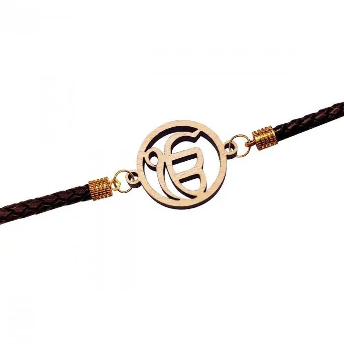 Ek Onkar Designer Bracelet Rakhi for Veer Ji with Roli Chawal-3