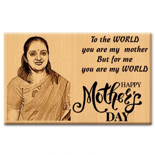 Wooden Happy Mother Day Personalized Engraved Photo Plaque-1