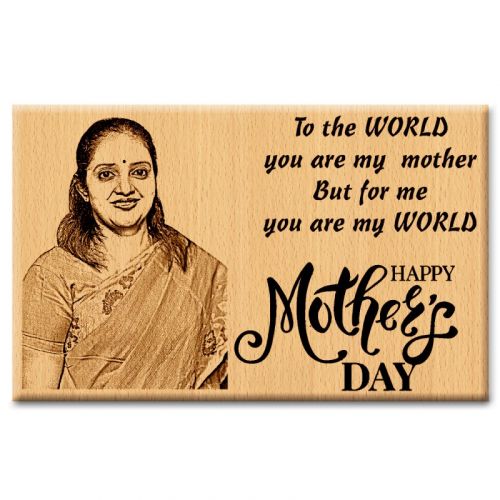 Mother's Day Special Customized Wooden Engraved Photo Frame Gift for Mom