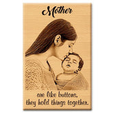 Personalised Happy Monthers Day Wooden Engraved Photo Frame Gift for Mom