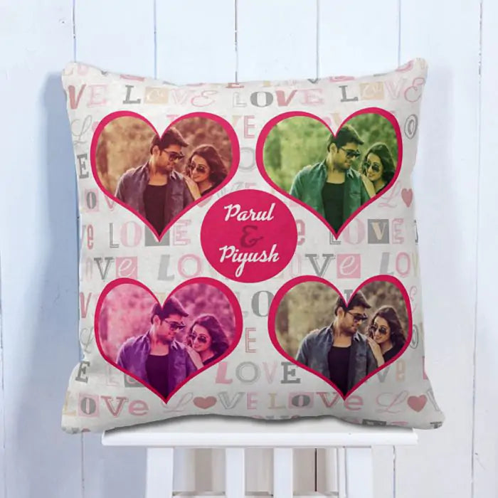 Personalised cushion with 2024 photo and text