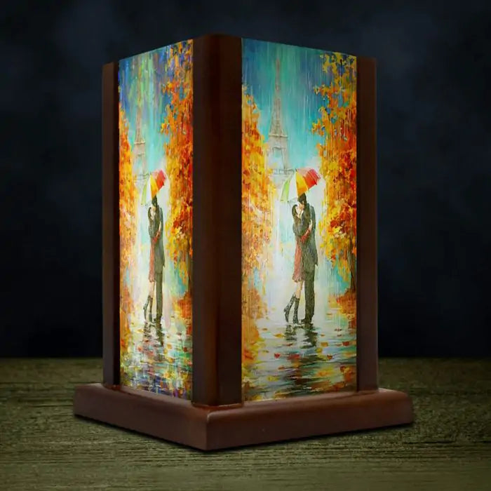 Love in Paris Wooden Lamp-4