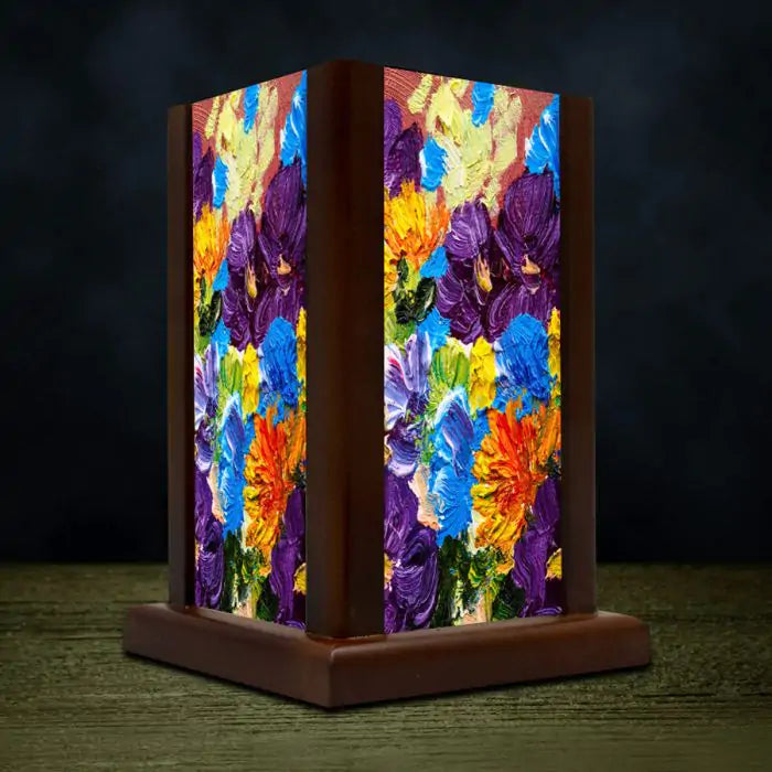 Wild Flowers Wooden Lamp-4