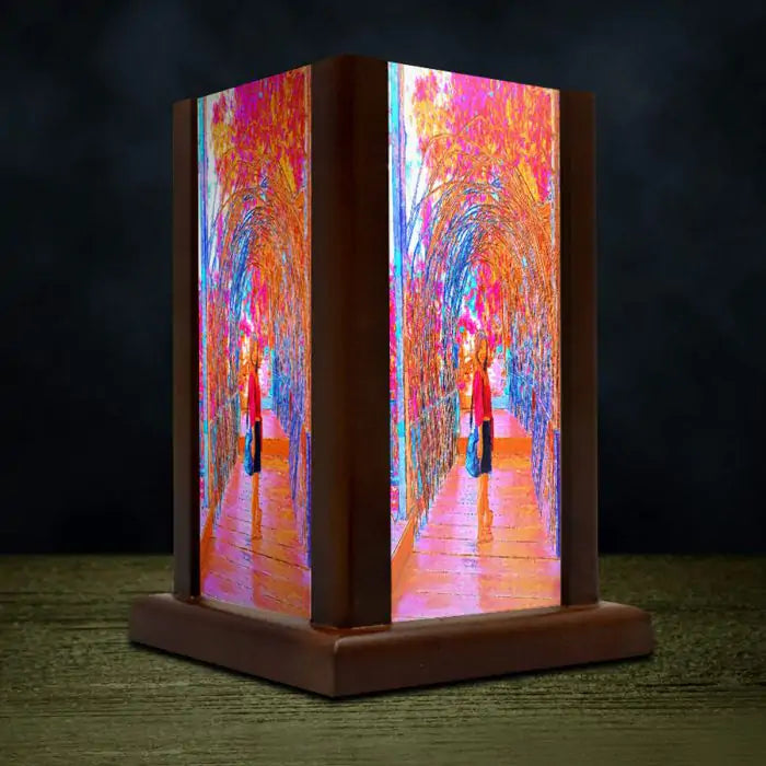 Lost In Wilderness Wooden Lamp-4