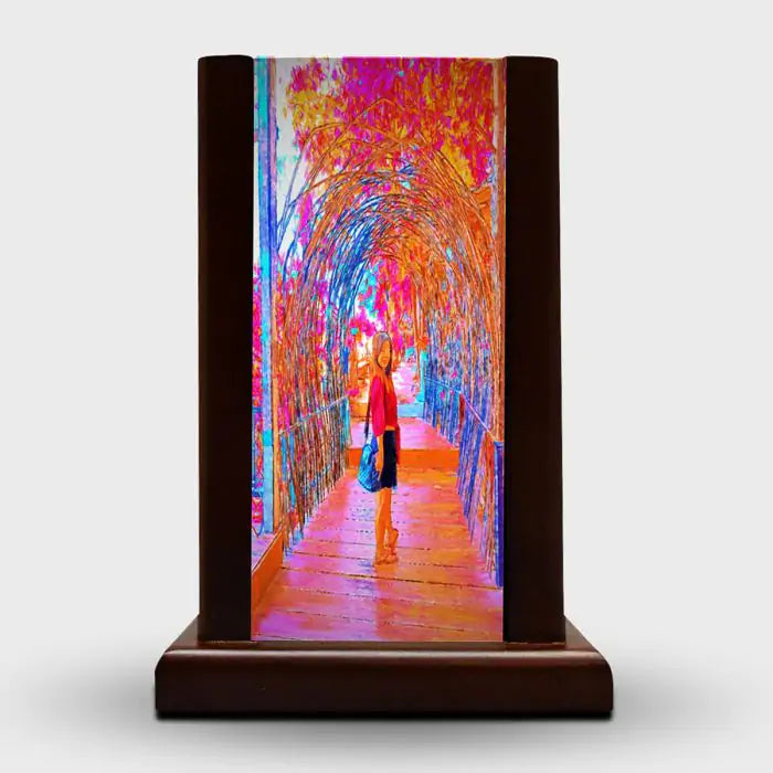 Lost In Wilderness Wooden Lamp-1