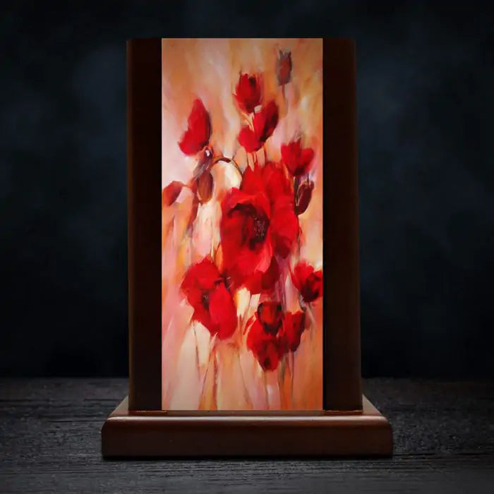 Pastel Shaded Wooden Lamp-2