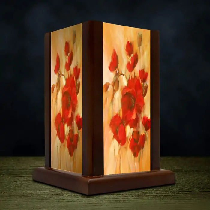 Pastel Shaded Wooden Lamp-4