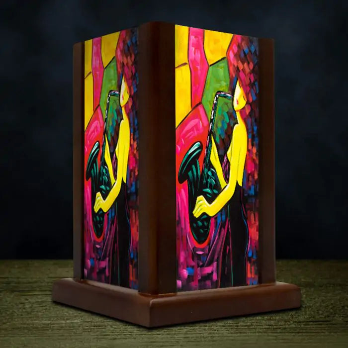Jazz Age Wooden Lamp-4