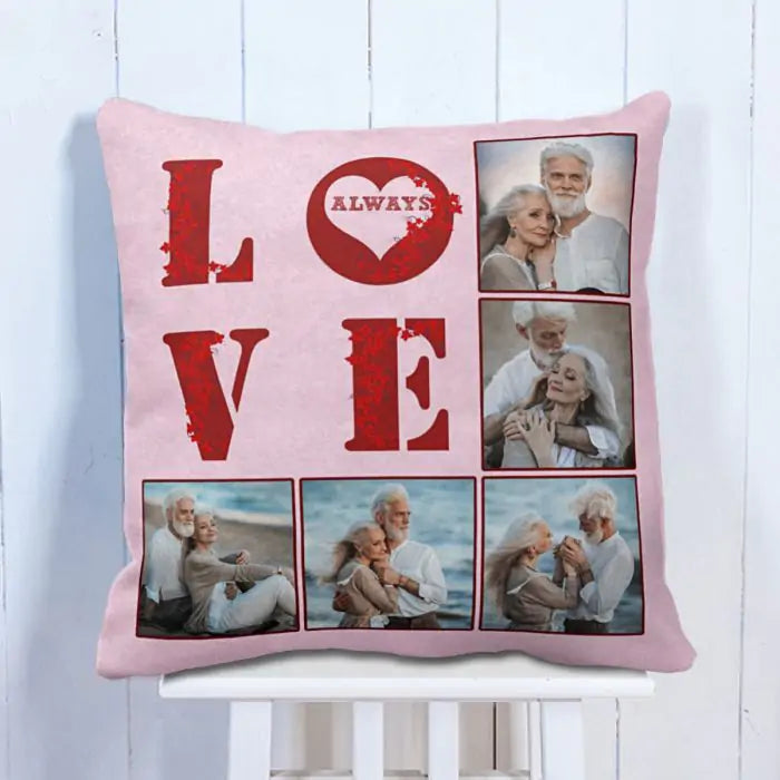 Personalized Love Always Photo Cushion Gift for Couple 1