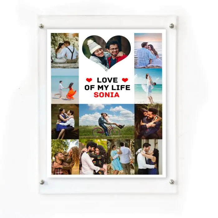 Personalised Love Of My Life Framed Poster