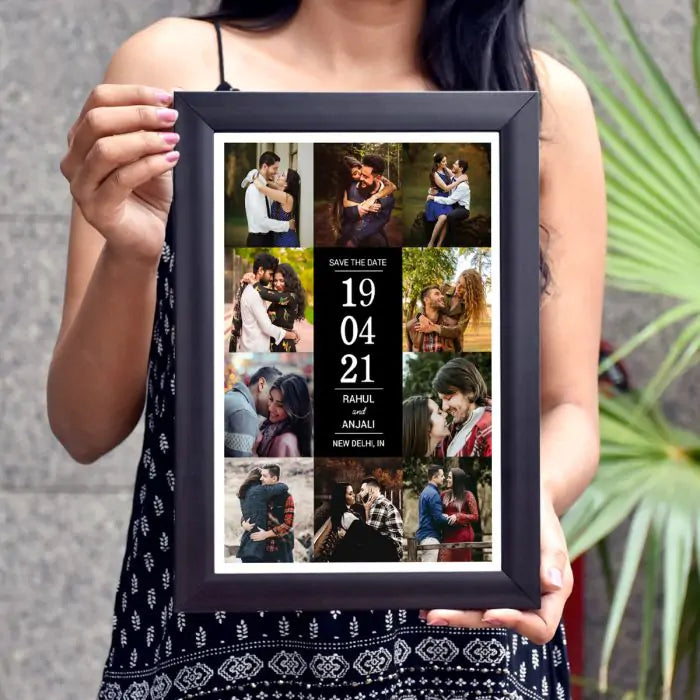 Personalised Save The Date Framed Poster