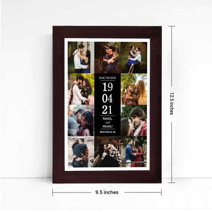 Personalised Save The Date Framed Poster