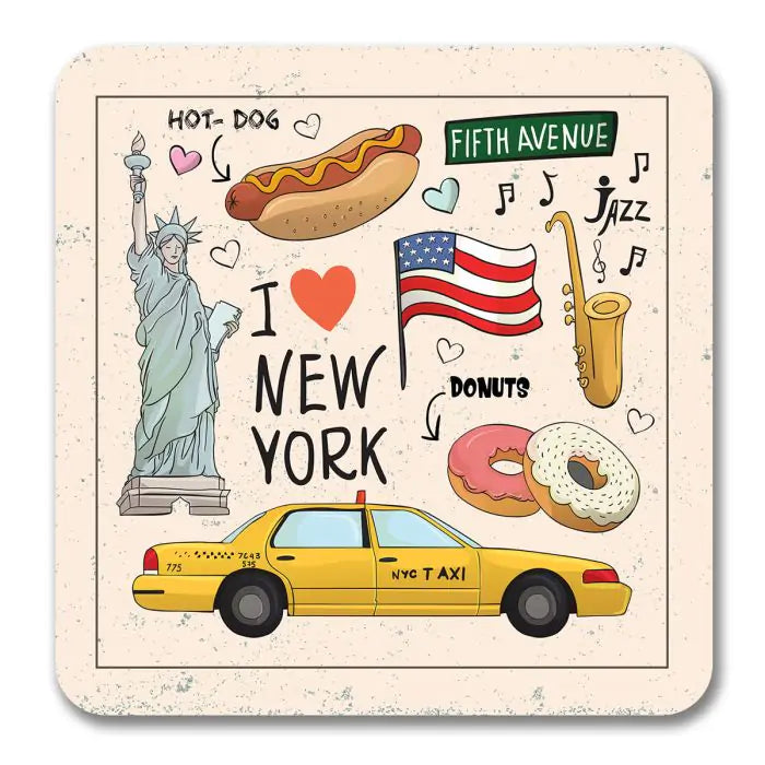 New York Icons Souvenir Magnet