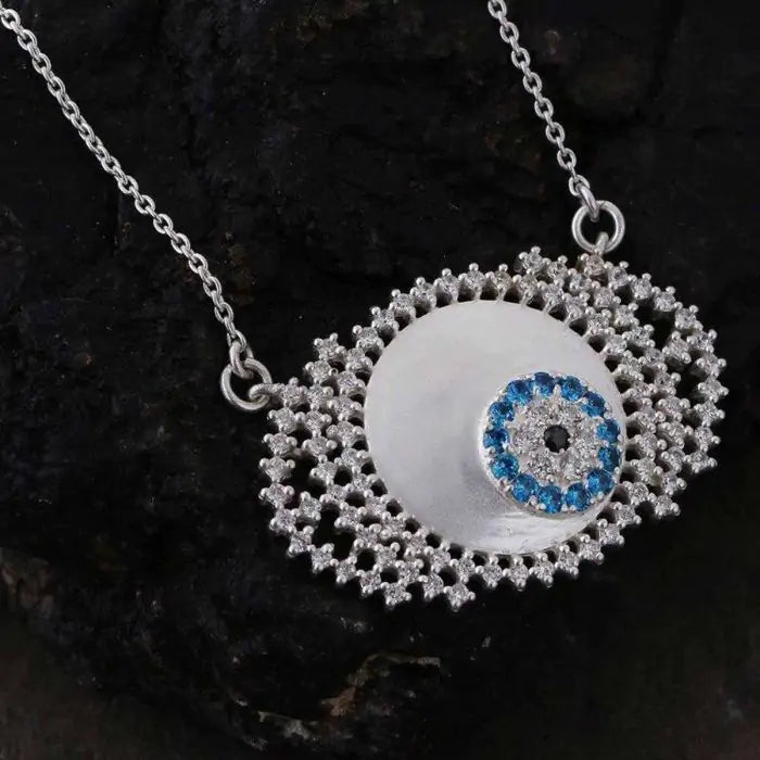 Evil Eye Necklace - White