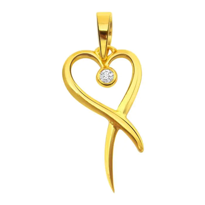 Love in Bloom Solitaire Diamond Pendant in 18kt Gold
