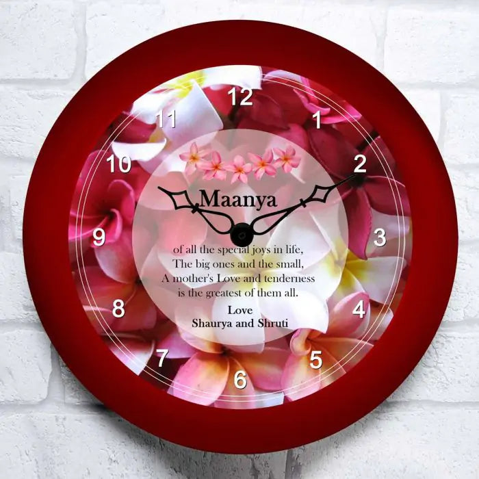 Personalised Mom Love Wall Clock
