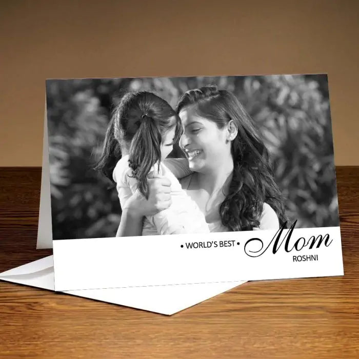 Customized World's Best Mom Greeting Card For Mom 1