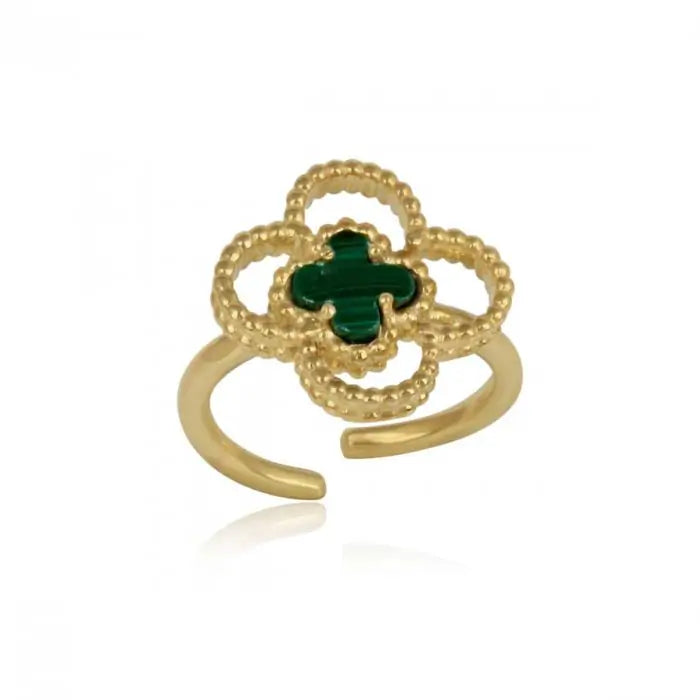 5 Leaf Clover Ring - Gold-1