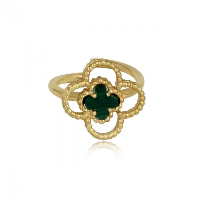 6 Leaf Clover Ring - Gold-1