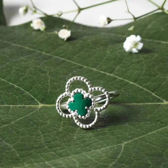 4 Leaf Clover Ring - Silver-1