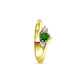 Surat Diamonds 0.21 cts Diamond & Emerald Ring