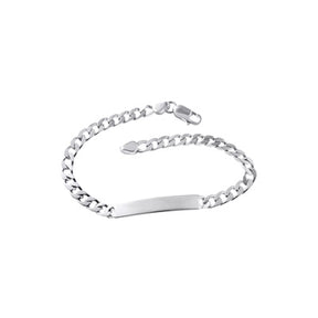 Personalized Braille Engraved Silver Bracelet