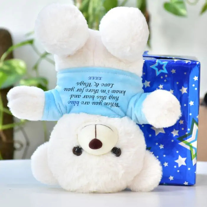 Personalized Love & Hugs With Name Teddy Bear for Couple-2
