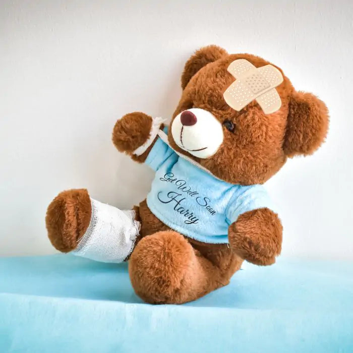Personalized Get Well Soon With Name Teddy Bear for Couple, BF, GF, Friend-1