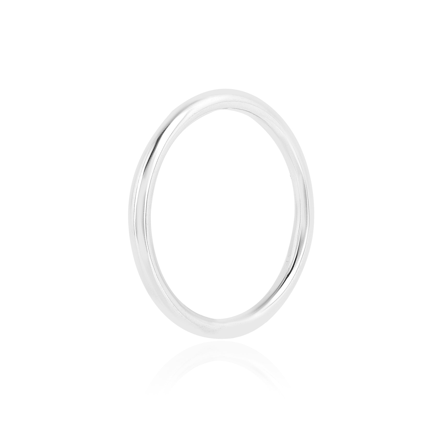 925 Sterling Silver Round Band Ring Gift for Him