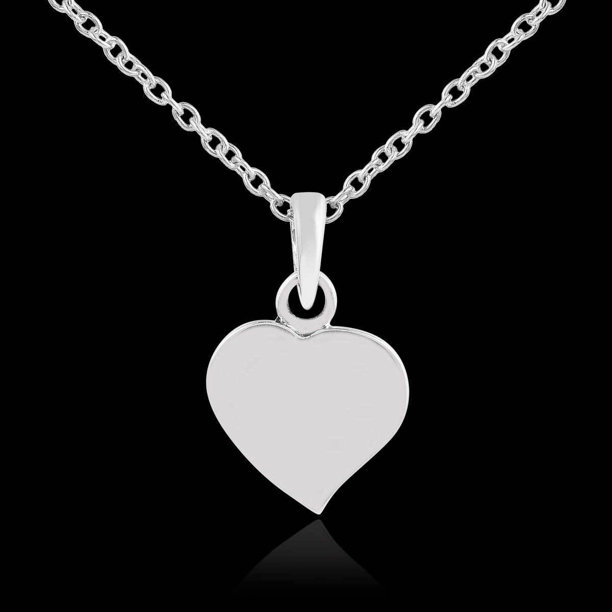 925 Sterling Silver Stylized Heart Pendant Gift for Her