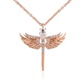 925 Sterling Silver Dragonfly Charm Rose Gold Plated Pendant Gift for Her