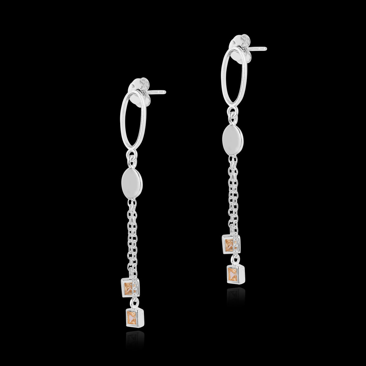 925 Sterling Silver Moissanite Dangling Drop Earrings Gift for Her