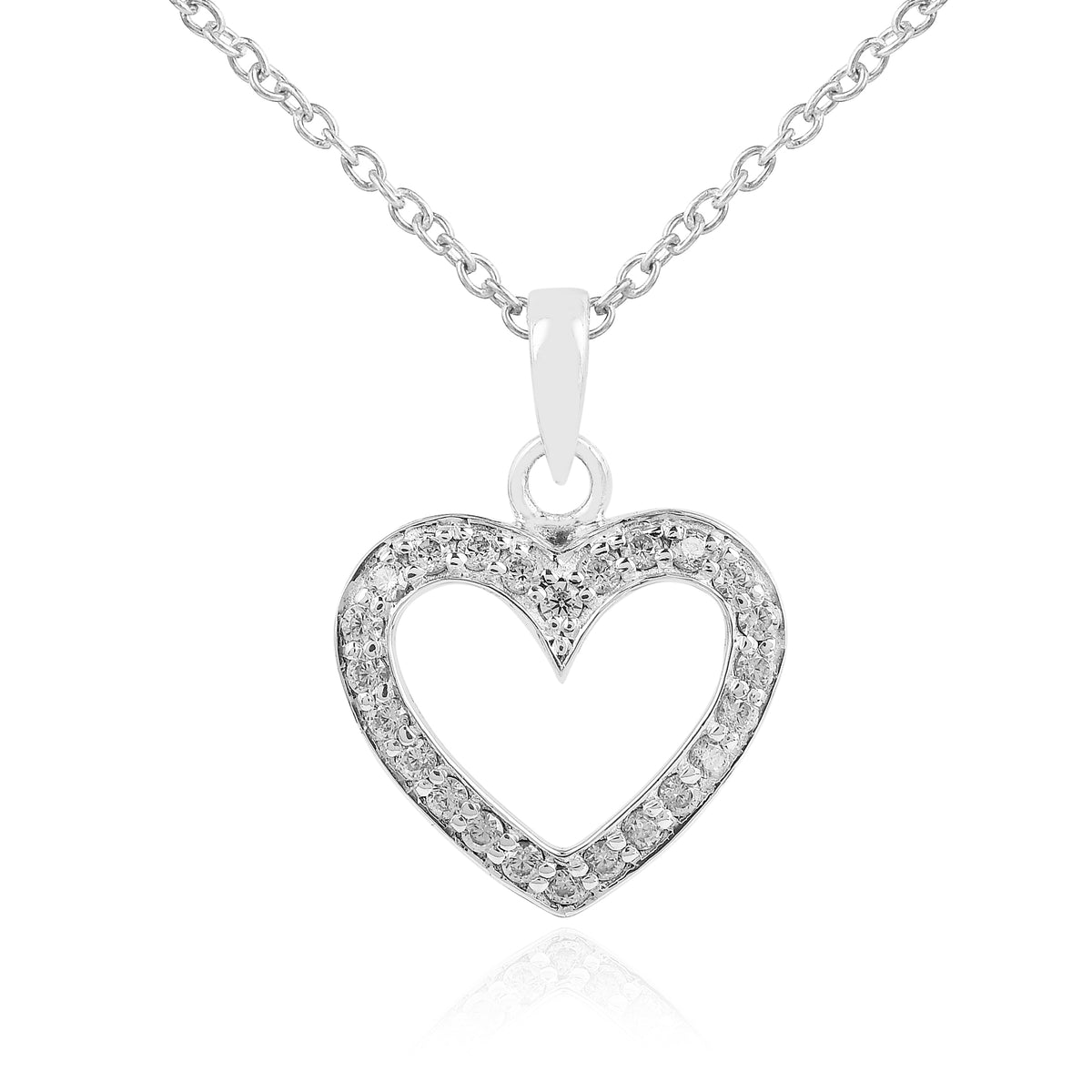 925 Sterling Silver Cozy Heart Pendant with Chain Gift for Her