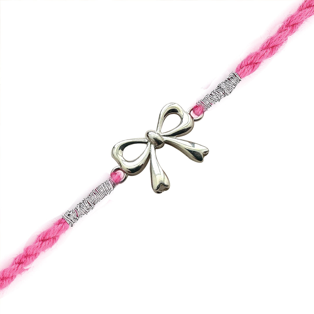 925 Sterling Silver Bow Silver Rakhi