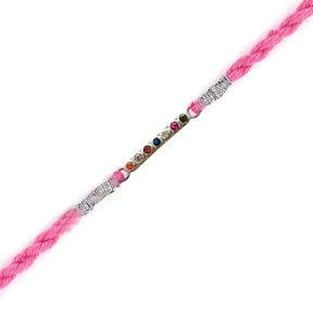 925 Sterling Silver Seven Chakra Silver Rakhi