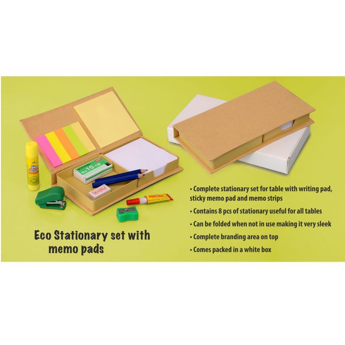 Eco stationery set with memo pads (Bulk/Corporate Orders Only)