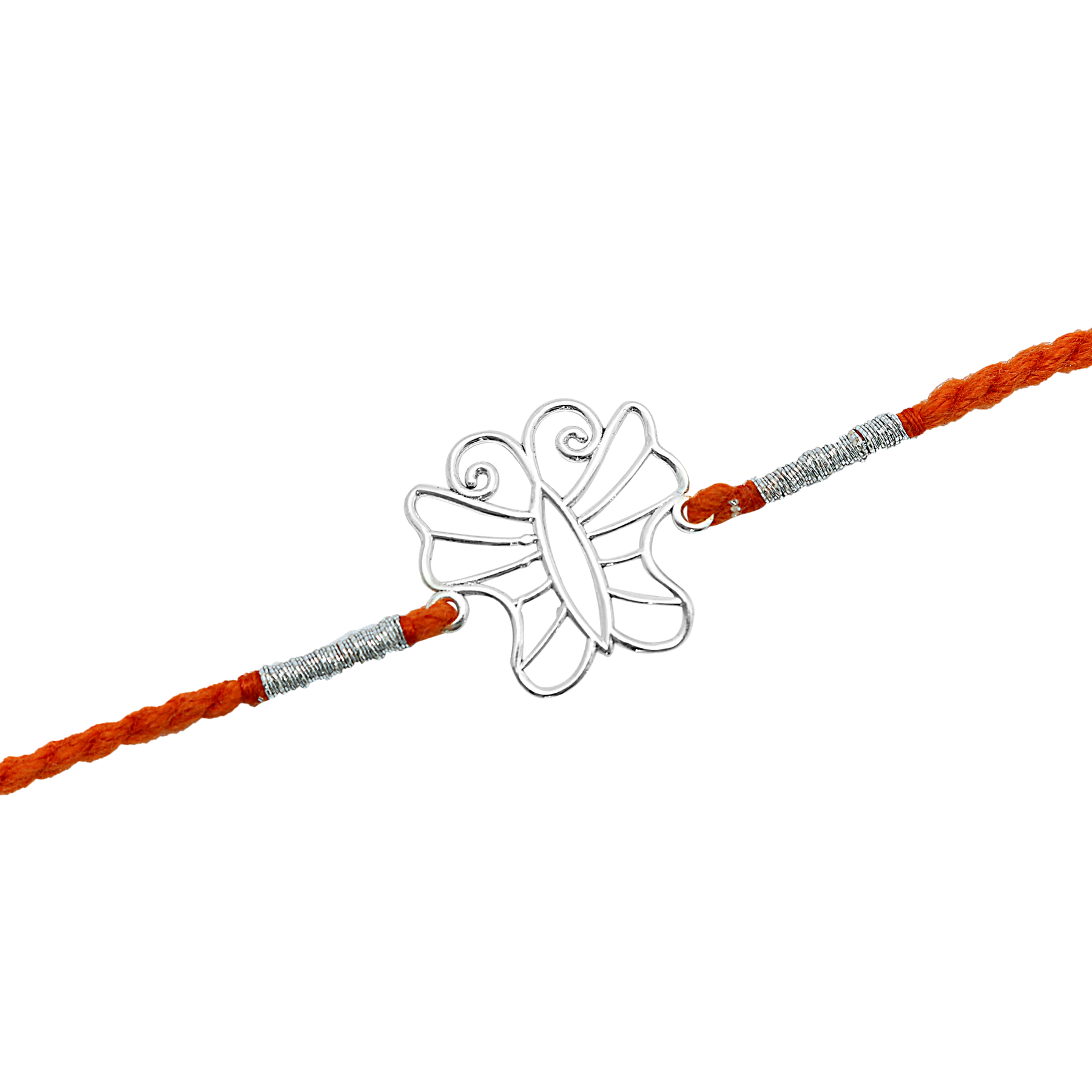 Silver Wired Butterfly Rakhi