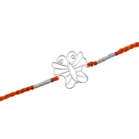 Silver Wired Butterfly Rakhi