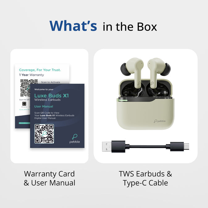 Pebble Luxe Buds X1 Earbuds