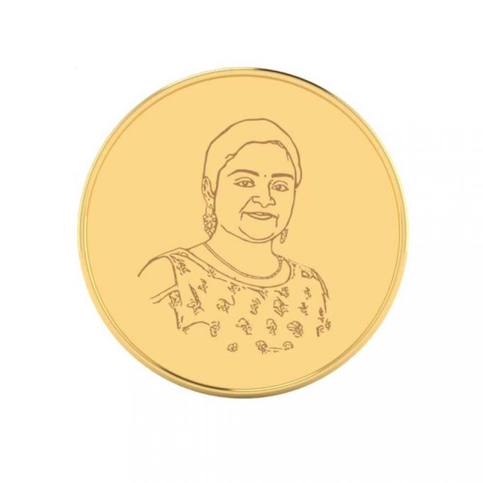Elite Photo Engraved Gold Coin