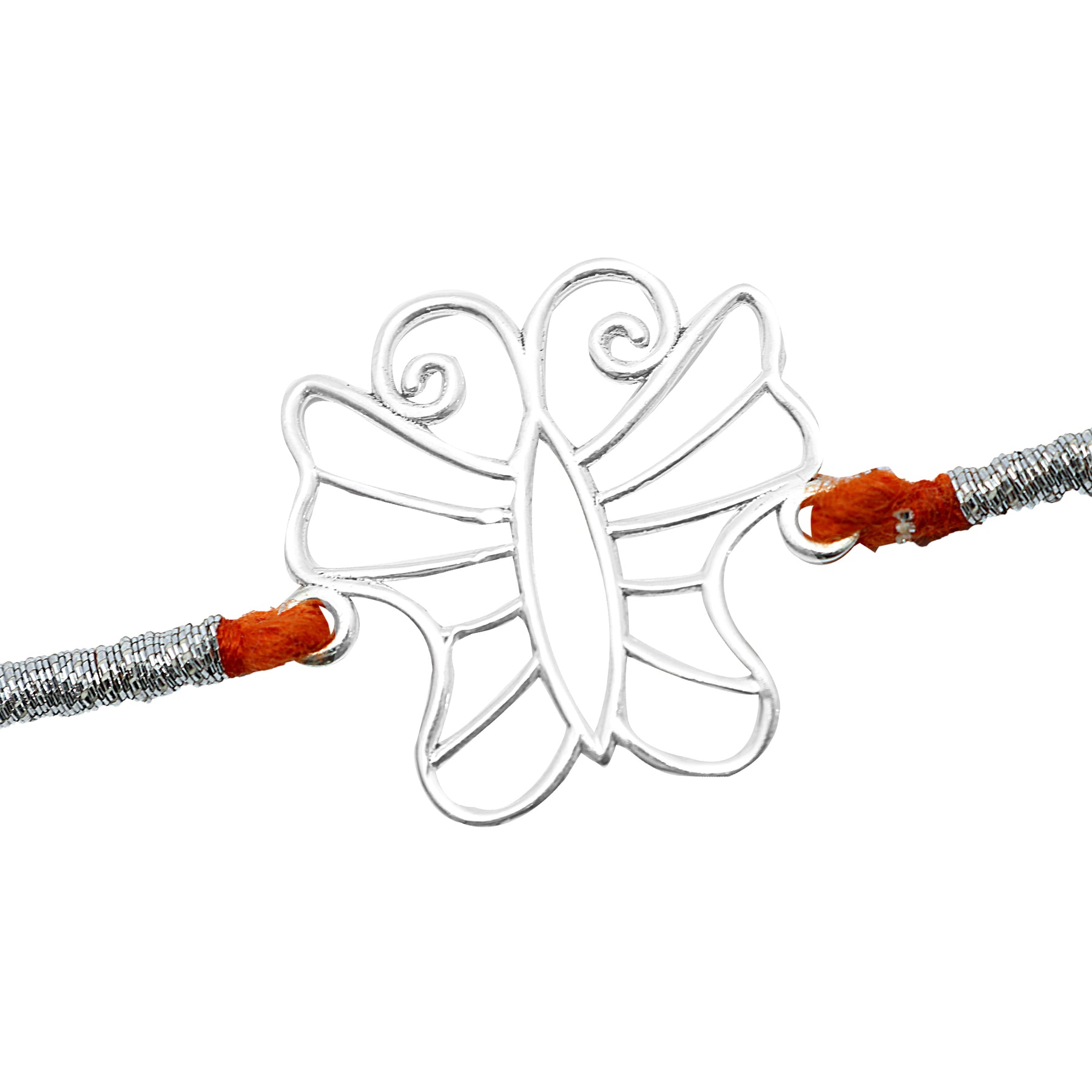 Silver Wired Butterfly Rakhi