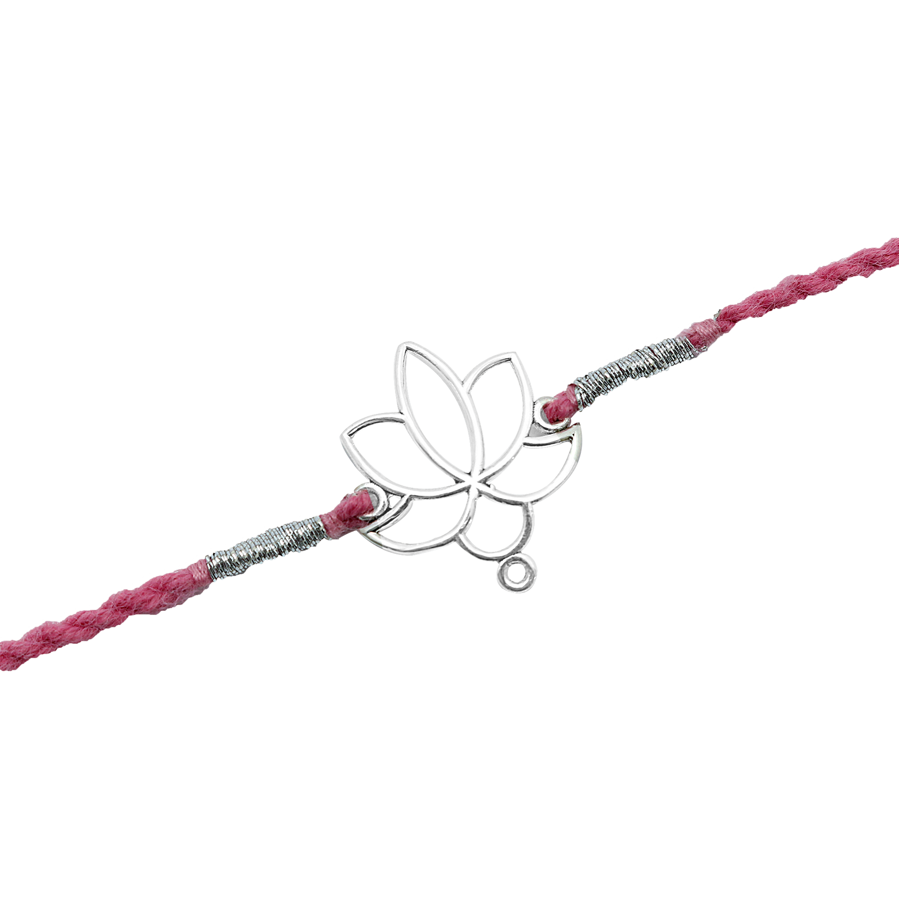 Silver Lotus Icon Rakhi