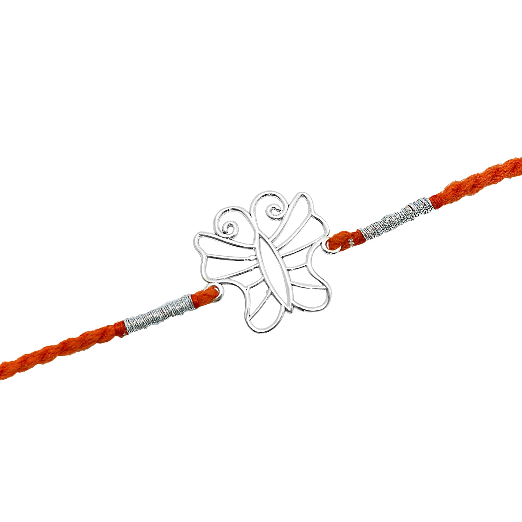 Silver Wired Butterfly Rakhi