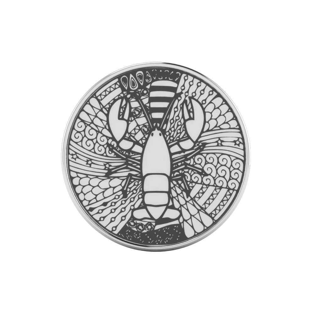 Cancer Zentangle Zodiac Silver Coin