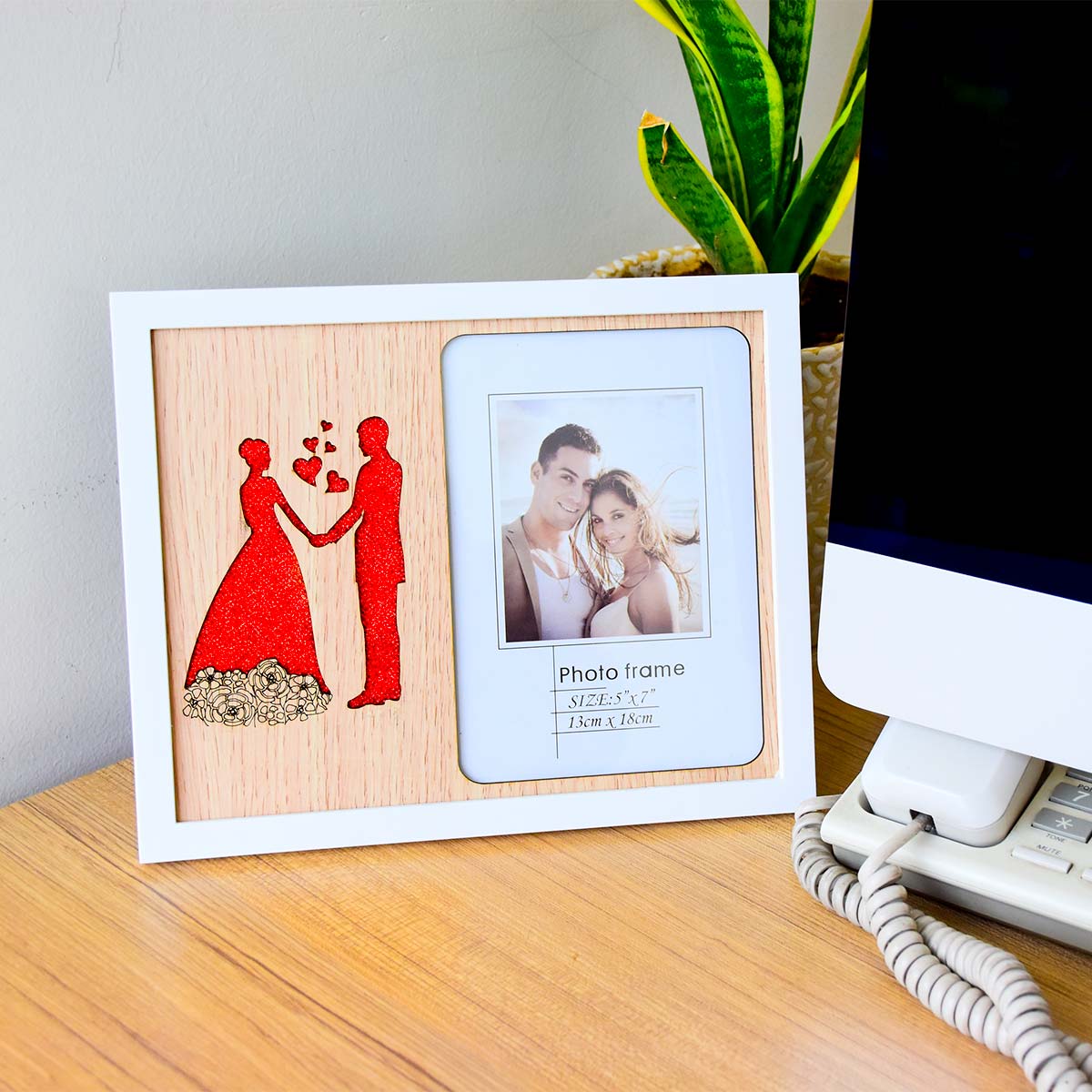 Valentine's Day Personalised Couple MDF Photo Frame Gift