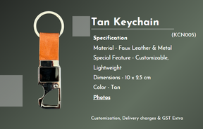 Tan keychain