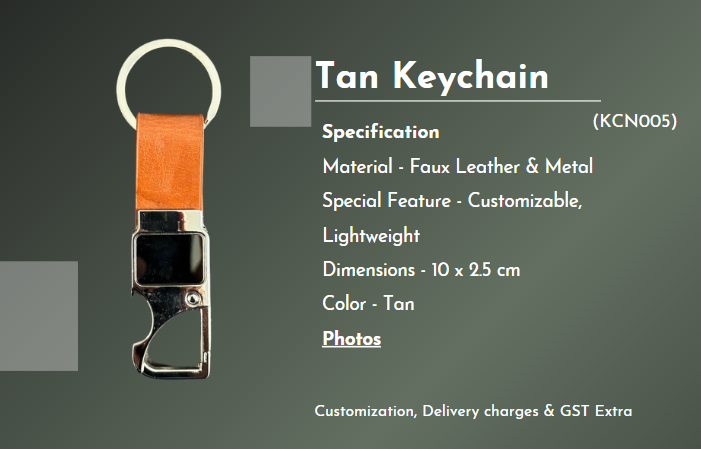 Tan keychain