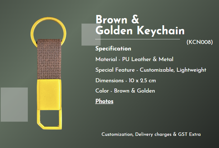 Brown & golden keychain