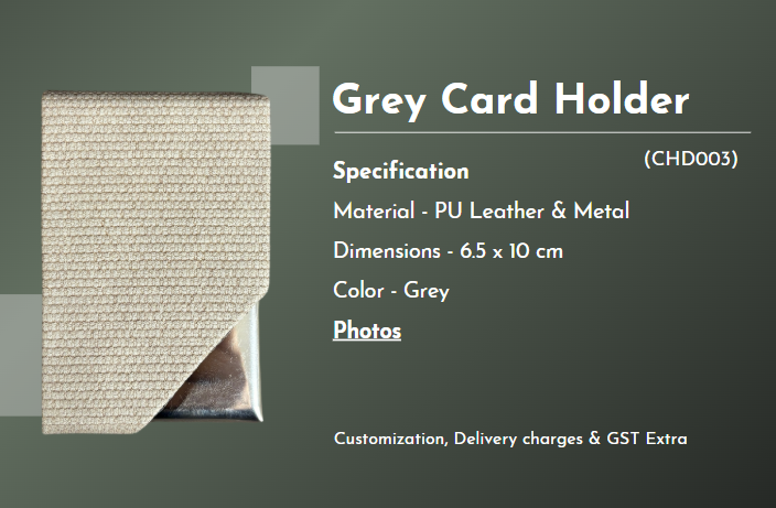 Grey card holder
